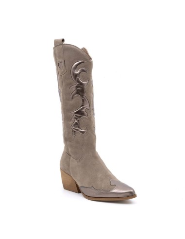 Grey solid color Women's high boots