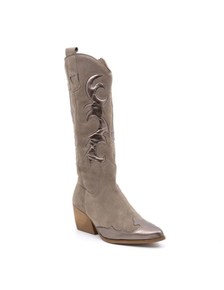 bottes femme lisse gris W-GALIA-GRIS