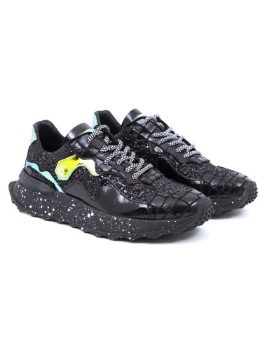Black leather Women's sneakers