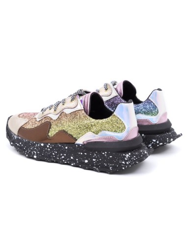 gold leather Women's sneakers