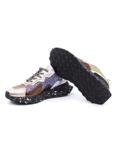 gold leather Women's sneakers