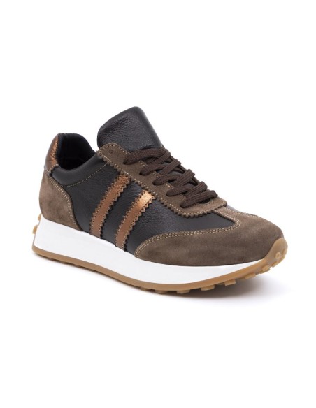 Brown leather Women's sneakers