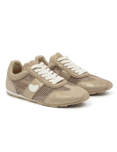 gold suede Women's sneakers