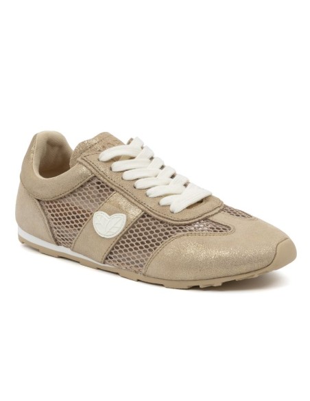 gold suede Women's sneakers