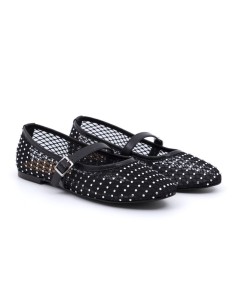 Black Squared Ballet Flat