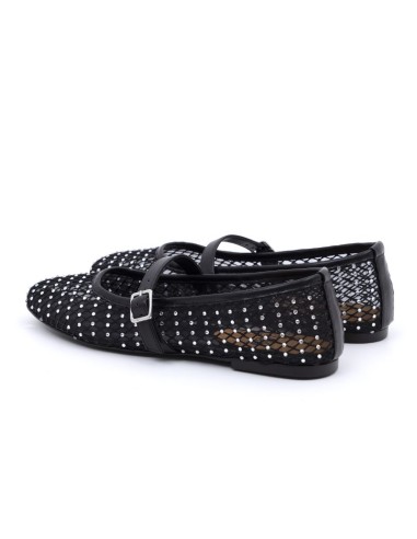 Black Squared Ballet Flat