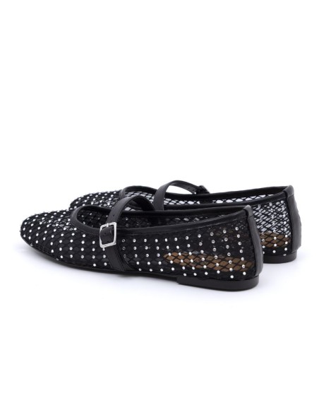 Black Squared Ballet Flat