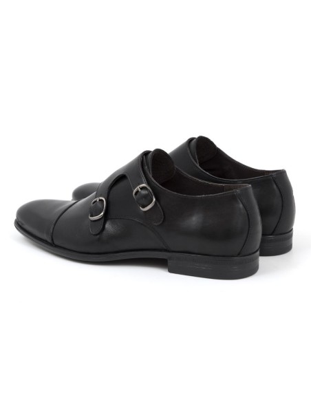 chaussure avec boucle de peau le noir MILAMON-NEGRO