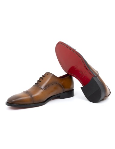 Oxford de peau marron LUGADO-BRANDY