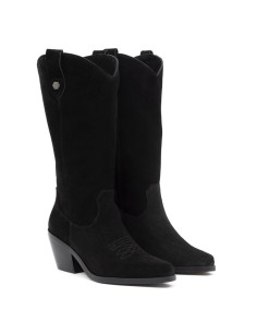 Black suede Women's high boots