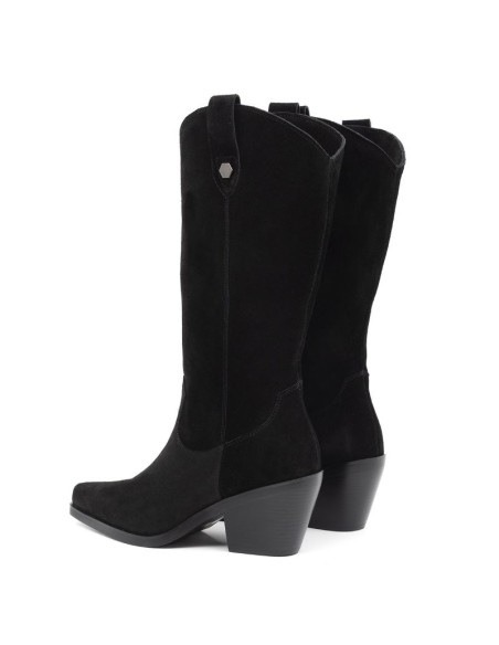 Black suede Women's high boots