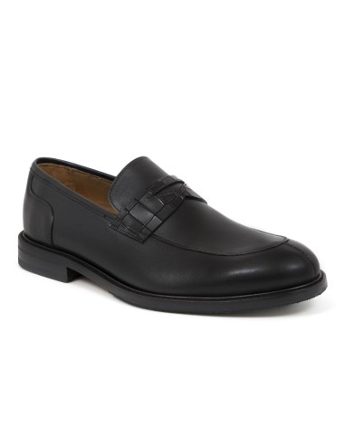 Mocassin de peau le noir DEGANO-NEGRO