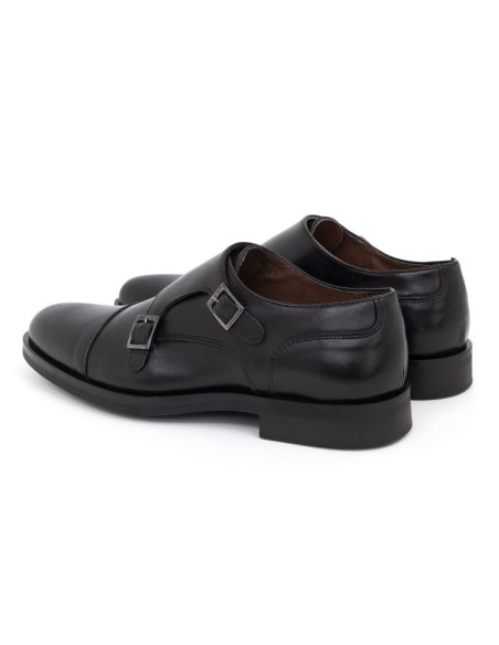 Black suede monkstrap