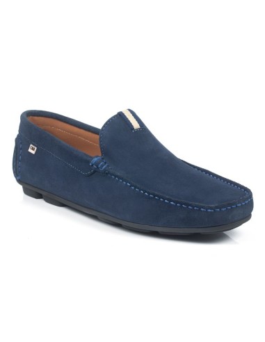 Mocassin suède bleu SAFAT-INDIGO