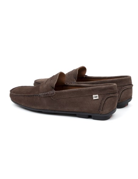 Mocassin suède marron SAYOR-TAUPE