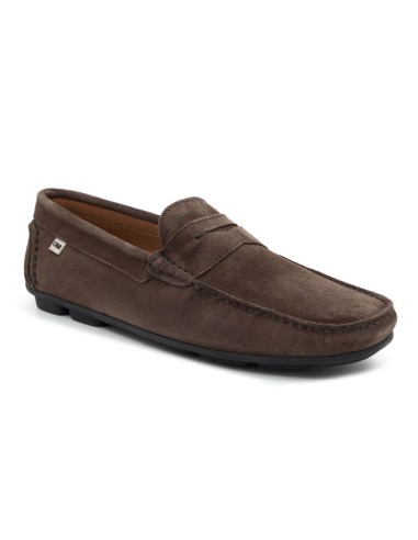 Mocassin suède marron SAYOR-TAUPE