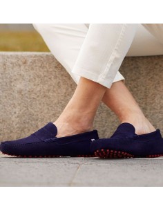 Mocassin suède bleu SILOR-NAVY