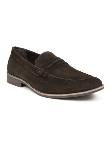 Brown suede moccasin