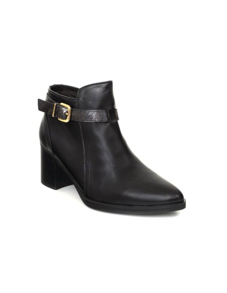 Black leather women's boots