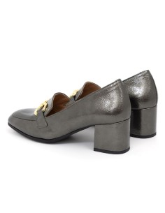 chaussures habillées femme de peau gris W-CHELIN-SILVER 2