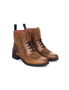 bottines femme combiné avec la peau cuir W-CLARA-CUERO