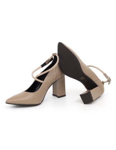 Zapato de Vestir de piel liso color beige