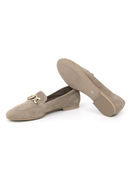 femmes mocassins velours beige W-DAMARIS-BEIGE