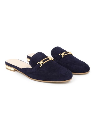 femmes mocassins velours bleu W-DARIO-NAVY