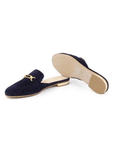 femmes mocassins velours bleu W-DARIO-NAVY