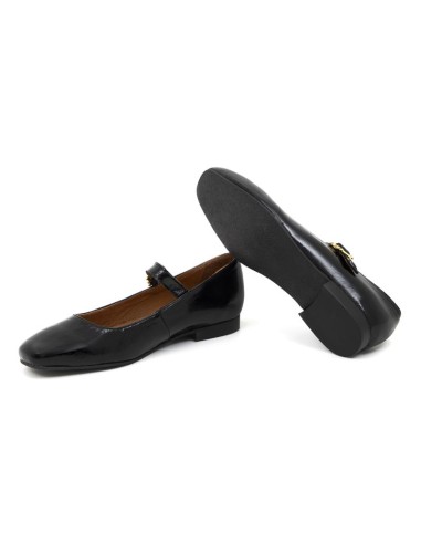 Black leather Ballet Flat