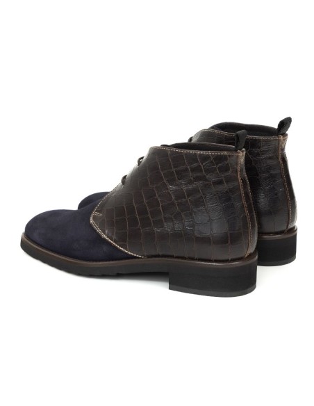 bottines femme de peau bleu W-NADISE-BLUE