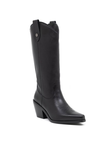 bottes femme de peau le noir W-NERENO-BLACK