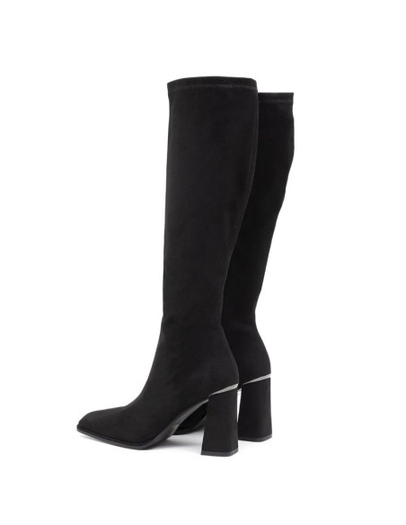 Black suede Women's high boots
