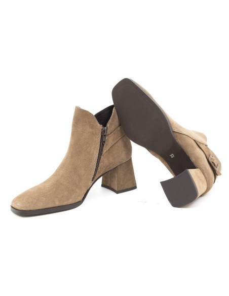 bottines femme suède beige W-SELILA-TAUPE