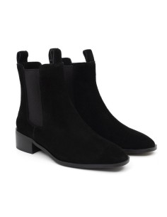 Black suede women's boots