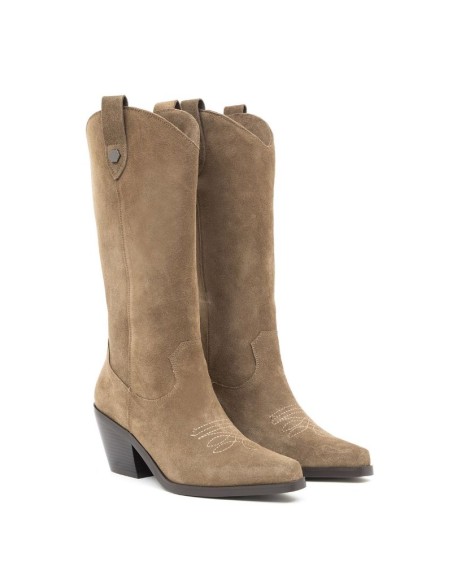 Light Brown suede Women's high boots