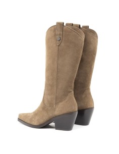 Light Brown suede Women's high boots 2
