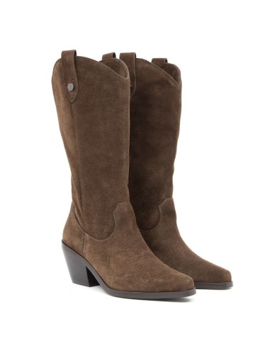 Brown suede Women's high boots