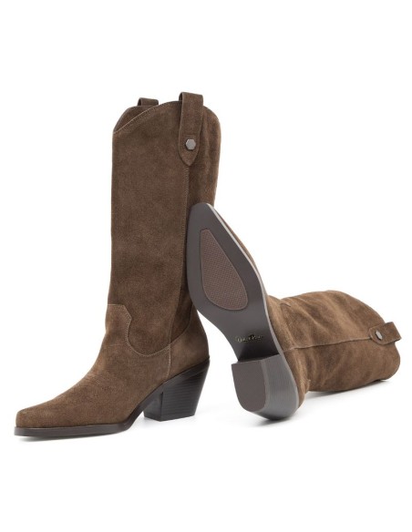 bottes femme suède marron W-SERENO-TESTA