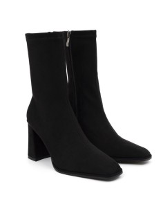 Botas de mujer de ante liso color negro