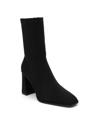 Botas de mujer de ante liso color negro