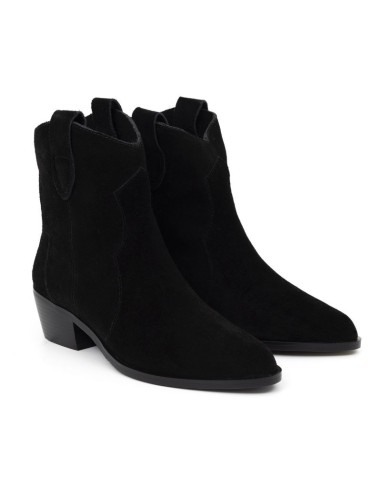 Black suede women's boots