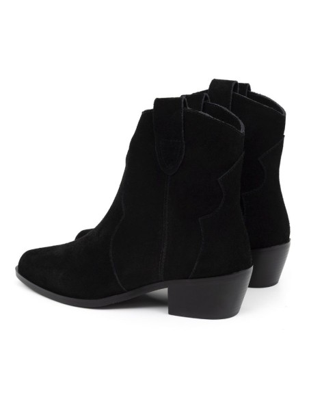 bottines femme suède le noir W-SIERIL-BLACK