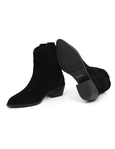 bottines femme suède le noir W-SIERIL-BLACK