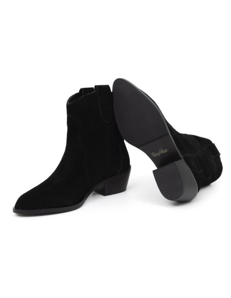 Black suede women's boots