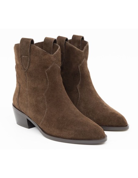 bottines femme suède marron W-SIERIL-BROWN
