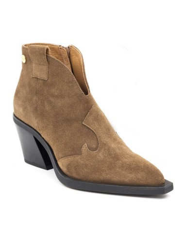 bottines femme suède beige W-SORIO-TAUPE
