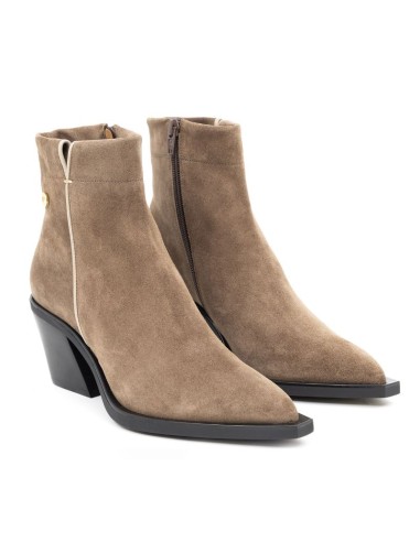 bottines femme suède beige W-SOTON-TAUPE
