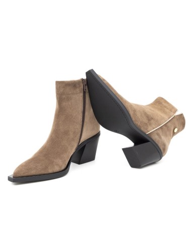 bottines femme suède beige W-SOTON-TAUPE