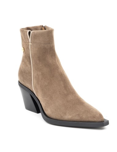 bottines femme suède beige W-SOTON-TAUPE
